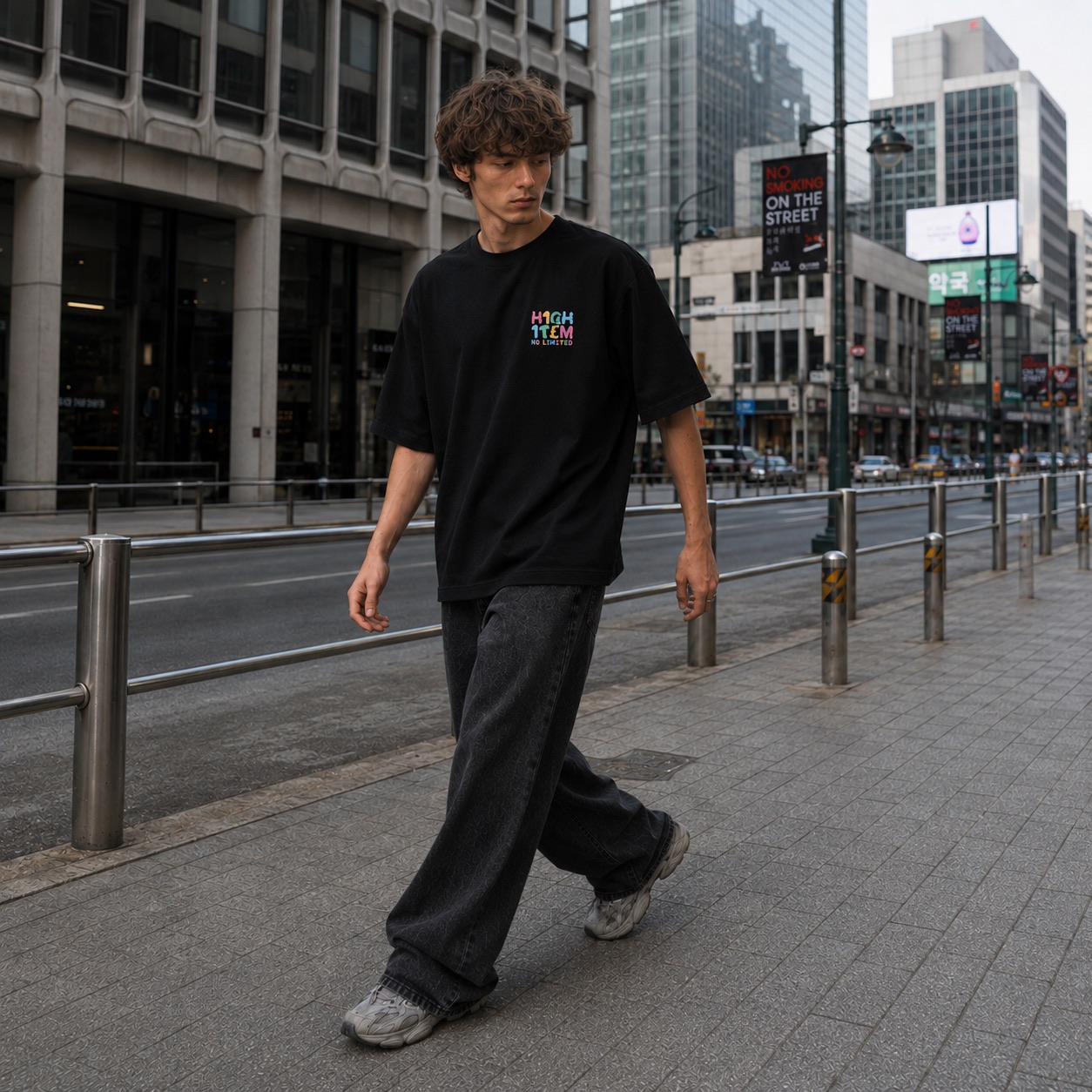 T-SHIRT H1, BLACK PLASTELINE — 3